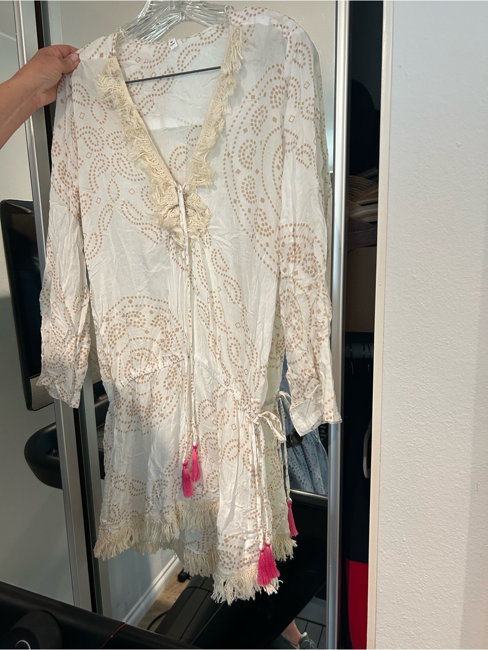 NWT Cool change  V-Neck Tunic Top with Tassels
